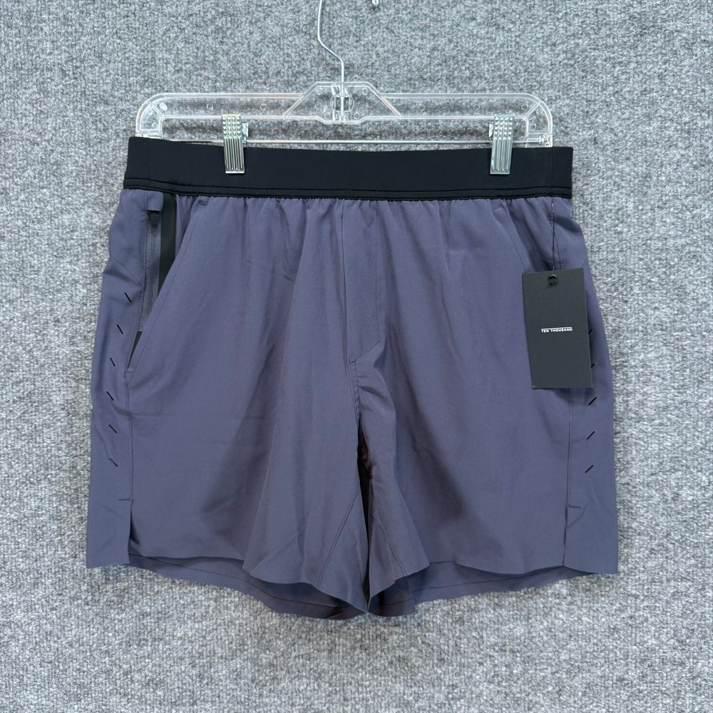 Ten Thousand Interval Shorts Mens Medium Blue 5" Inseam Training Gym Workout NEW